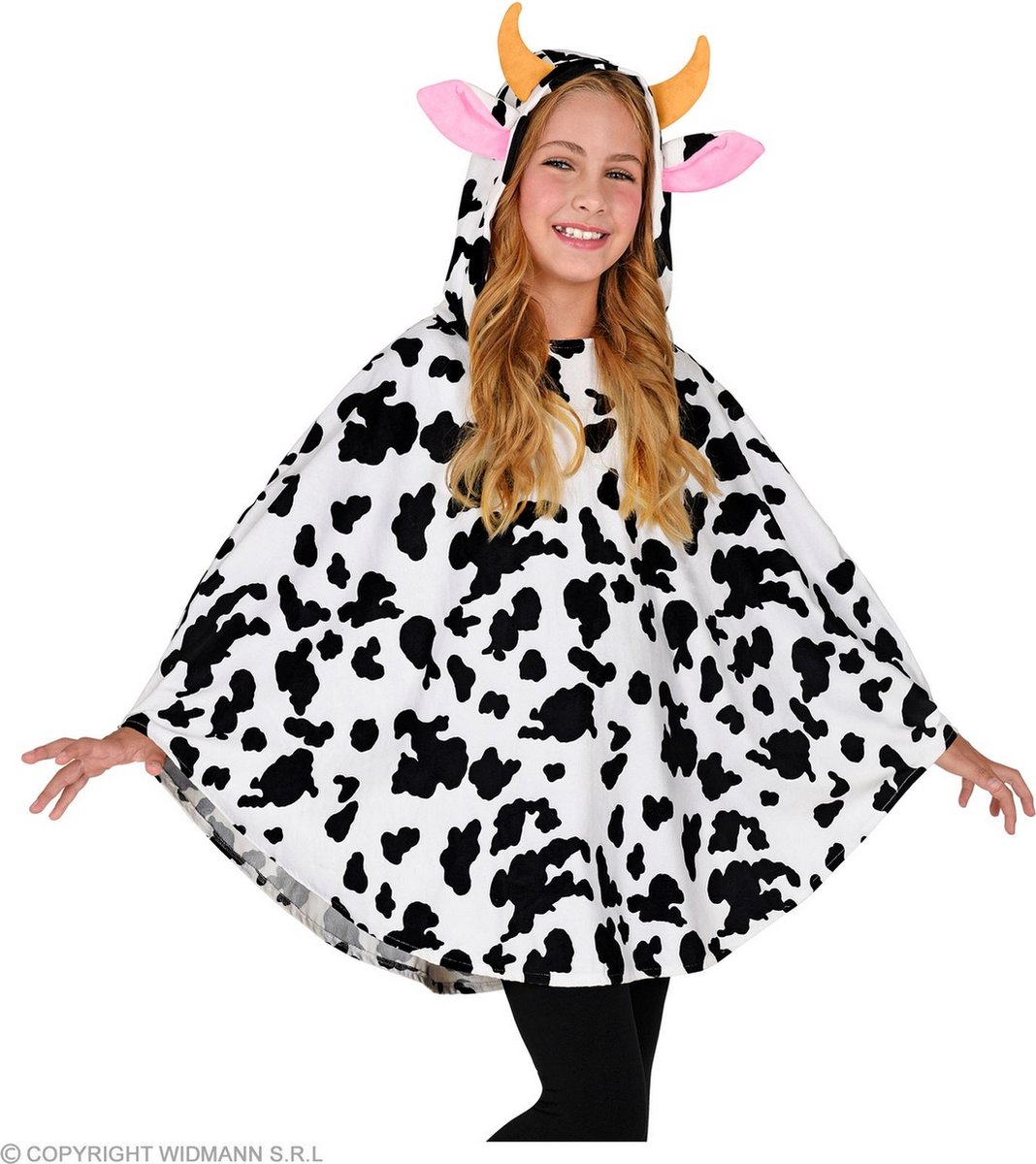 Koe & Stier Kostuum | Berta Nummer 1 Koe Poncho Kind | One Size | Carnaval kostuum | Verkleedkleding